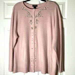 Lane Bryant Baby Pink & Bling Cardigan.